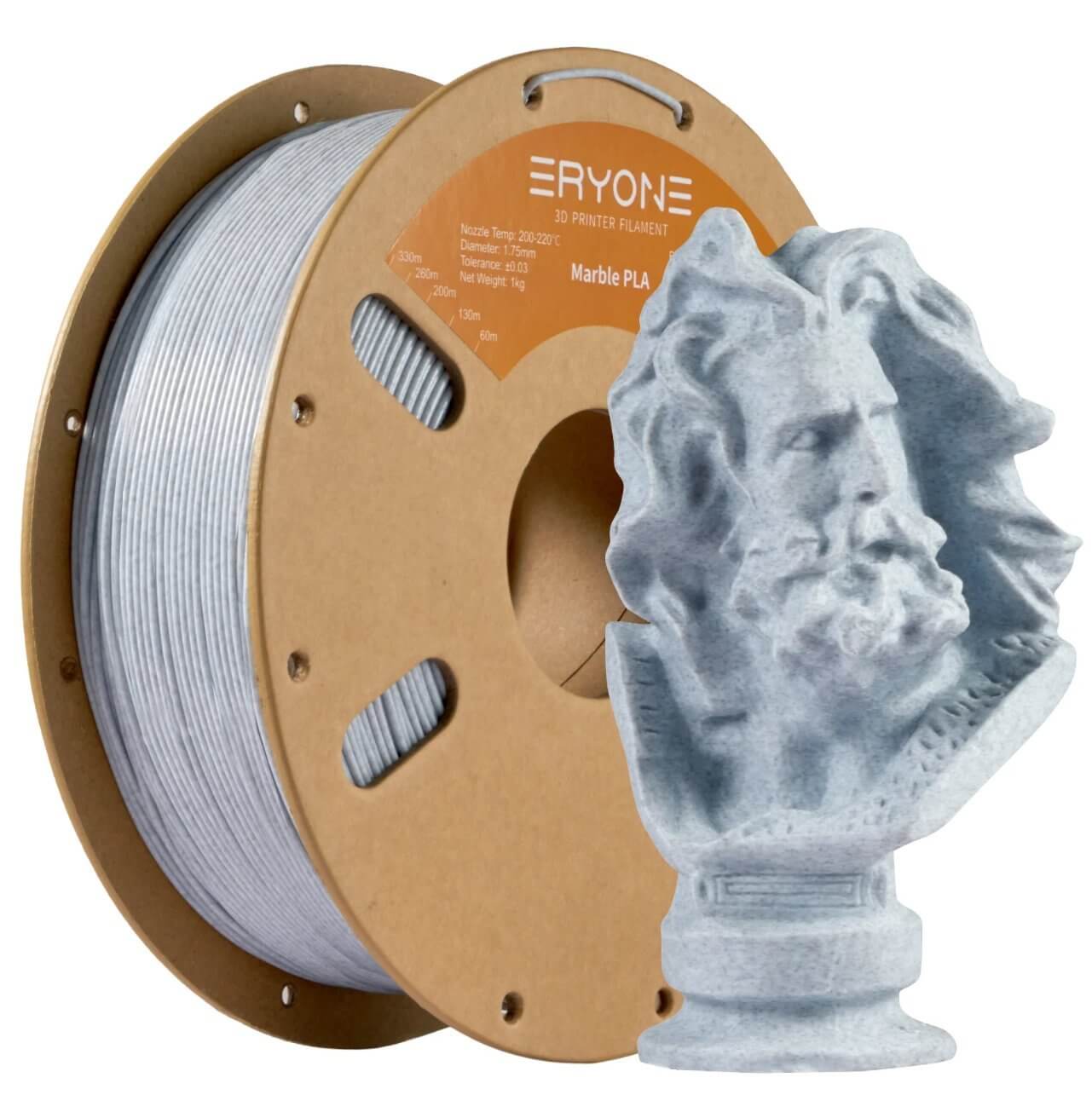 Marble PLA filament 1.75mm 1kg rulle 3D-skrivare med marmor-effekt
