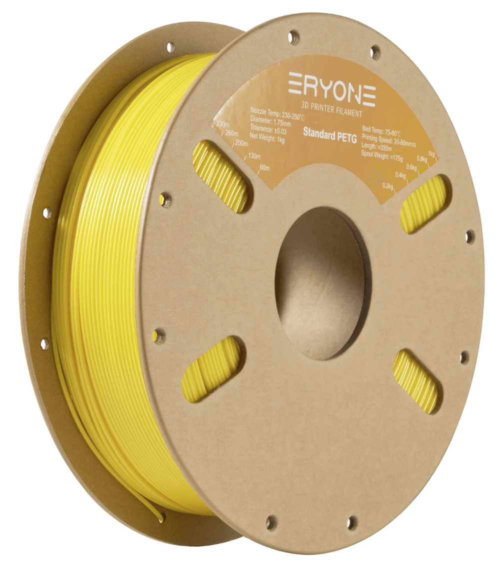 PETG filament 1.75mm 1kg gul rulle för 3D-skrivare