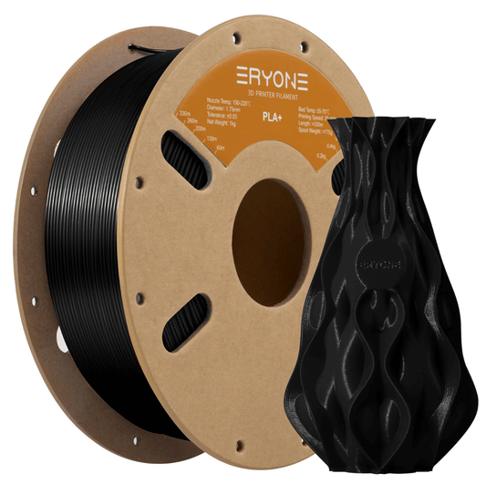 PLA+ filament 1.75mm 1kg svart rulle 3D-skrivare
